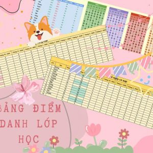 Mẫu Template Bảng Điểm Danh Học Sinh